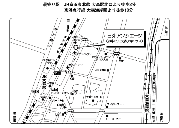 大森駅からの地図